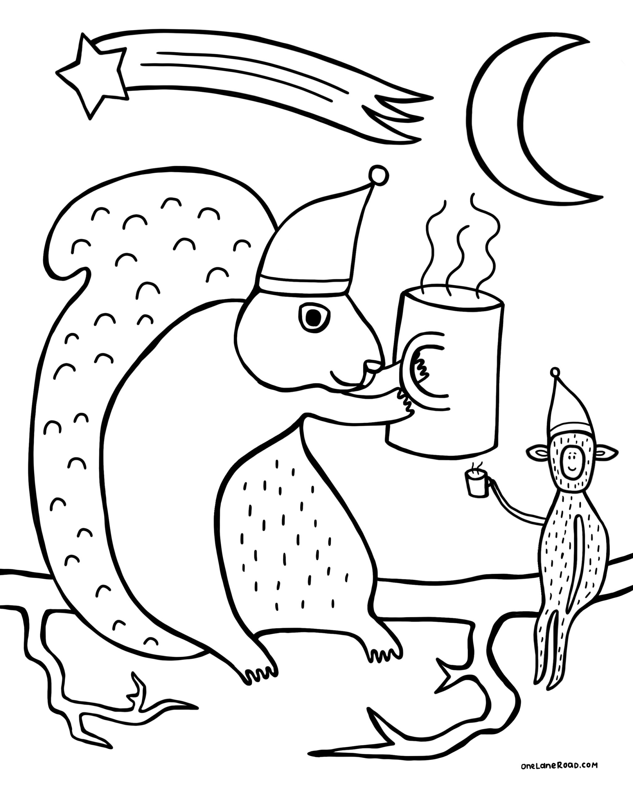 Free Christmas & Winter Coloring Pages for Adults